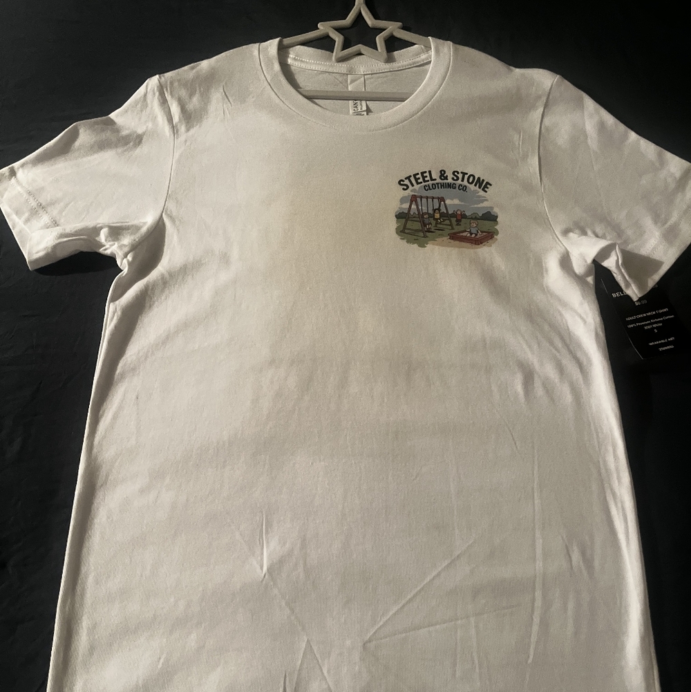 White Graphic Tee - Men Custom Steel & Stone Clothing Co